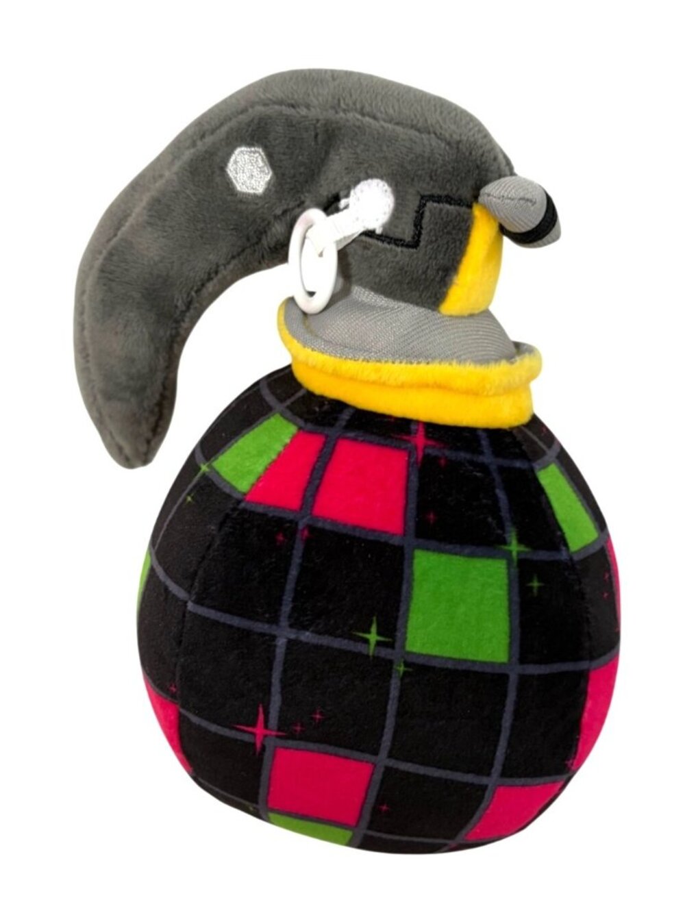 Fortnite Boogie Bomb Multicolor Checks Plush Checkered Black Pink Green Stuffed